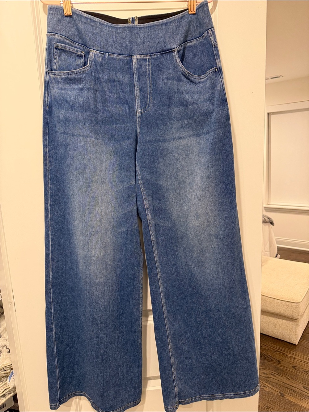 HALARA Blue Wide-Leg High-Rise Jeans
